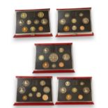 Royal Mint UK coin sets to include 1989,90,91,92,93 All in original cases