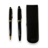 Vintage Mont Blanc Pen Set including a Fountain Pen with 14ct Gold Nib & Roller Ball with Original