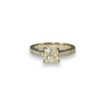 Brand New Ex-Display 18ct White Gold Diamond Solitaire Ring Comprising of a 0.70 Princess Cut