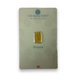 The Royal Mint 1g 999.9 Fine Gold Bar