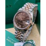 Rolex 2020 31mm Bi Metal DateJust with Chocolate Diamond Dial