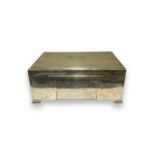 Art Deco Sheffield 1926 Sterling Silver Box Fully Hallmarked with wooden insert Weighing 958 grams