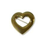 Yves Saint Laurent YSL love heart brooch weighing 19.23 grams