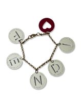 Fendi charm bracelet weight 31.57 grams 17cm in length with original box