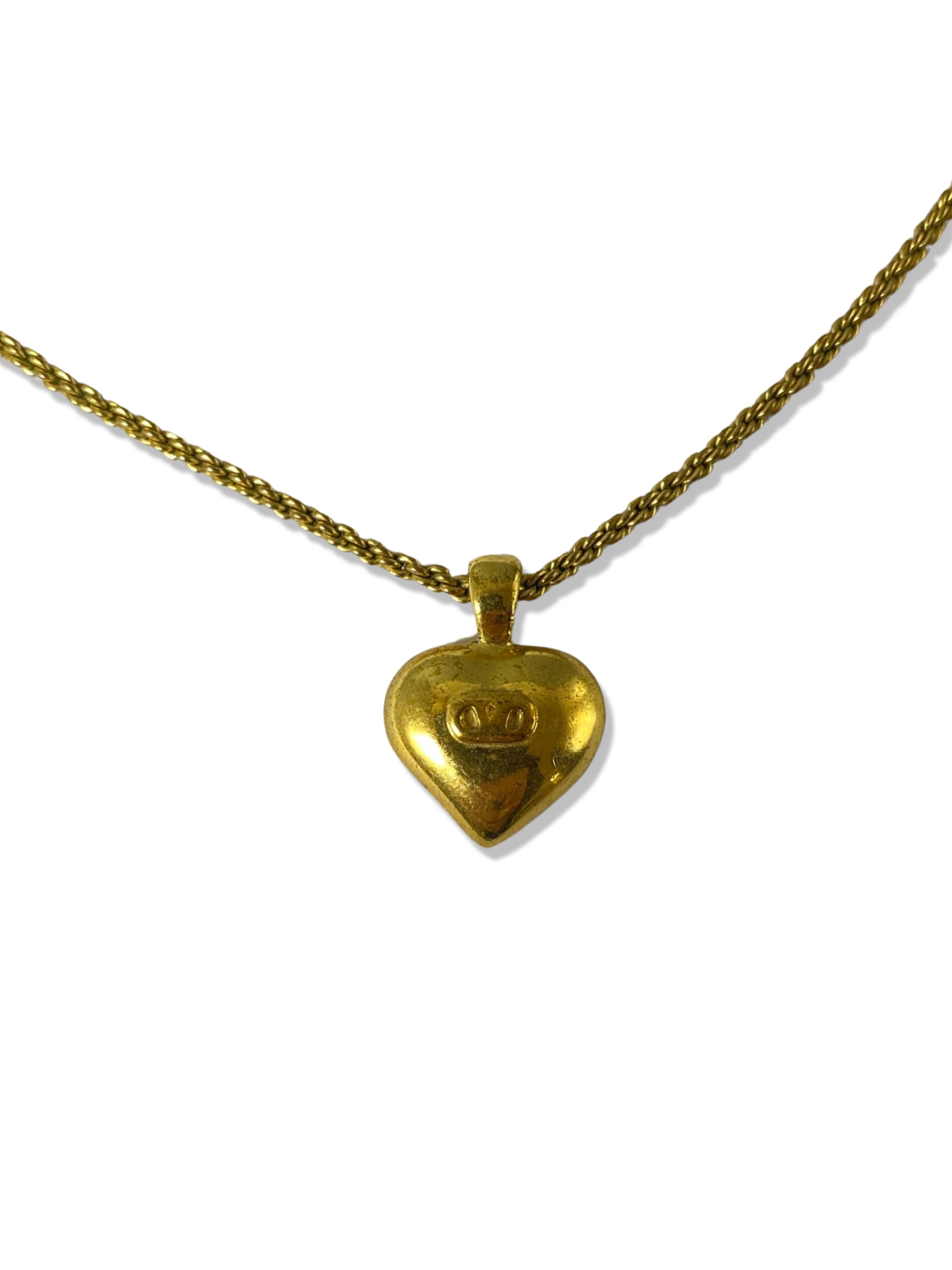 Valentino Gold Tone Heart pendant on chain weighing 7.66 grams and 42cm in length - Image 2 of 3