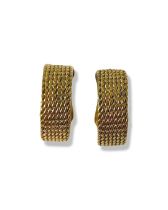 Christian Dior Gold Tone Cuff Hoop Earrings Weighing 11.3 grams