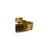 Versace Greek Design Ring weighing 12.38 grams size Q 1/2