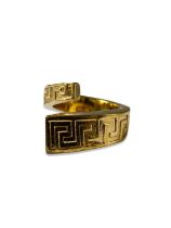 Versace Greek Design Ring weighing 12.38 grams size Q 1/2