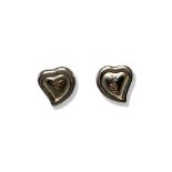YSL love heart stud earrings weighing 2.85 grams