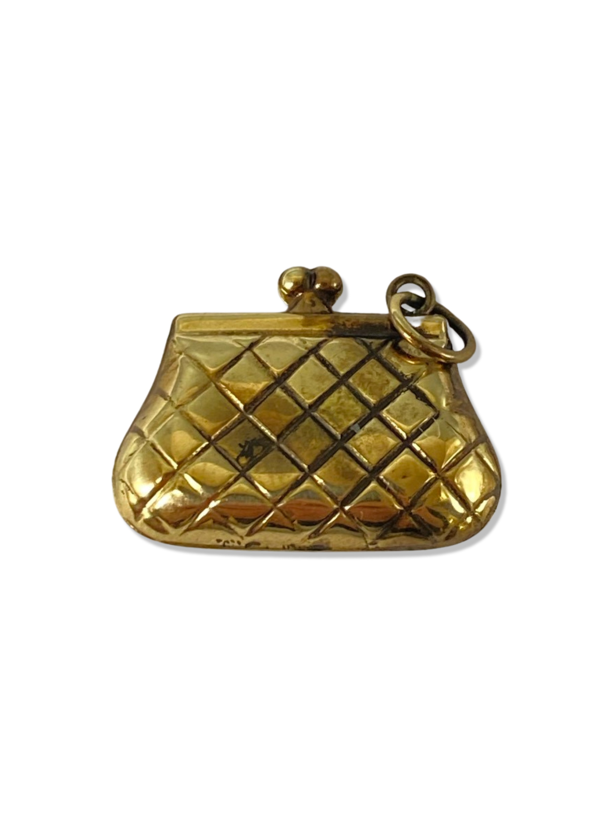 9ct Yellow Gold Hand Bag Charm weighing 0.61 grams