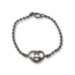 Gucci Silver Ball Link Bracelet weighing 14.45 grams, 17.5cm in length