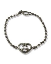 Gucci Silver Ball Link Bracelet weighing 14.45 grams, 17.5cm in length