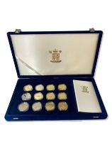 Royal Mint Queens Mother silver proof coin collection with box and certificate