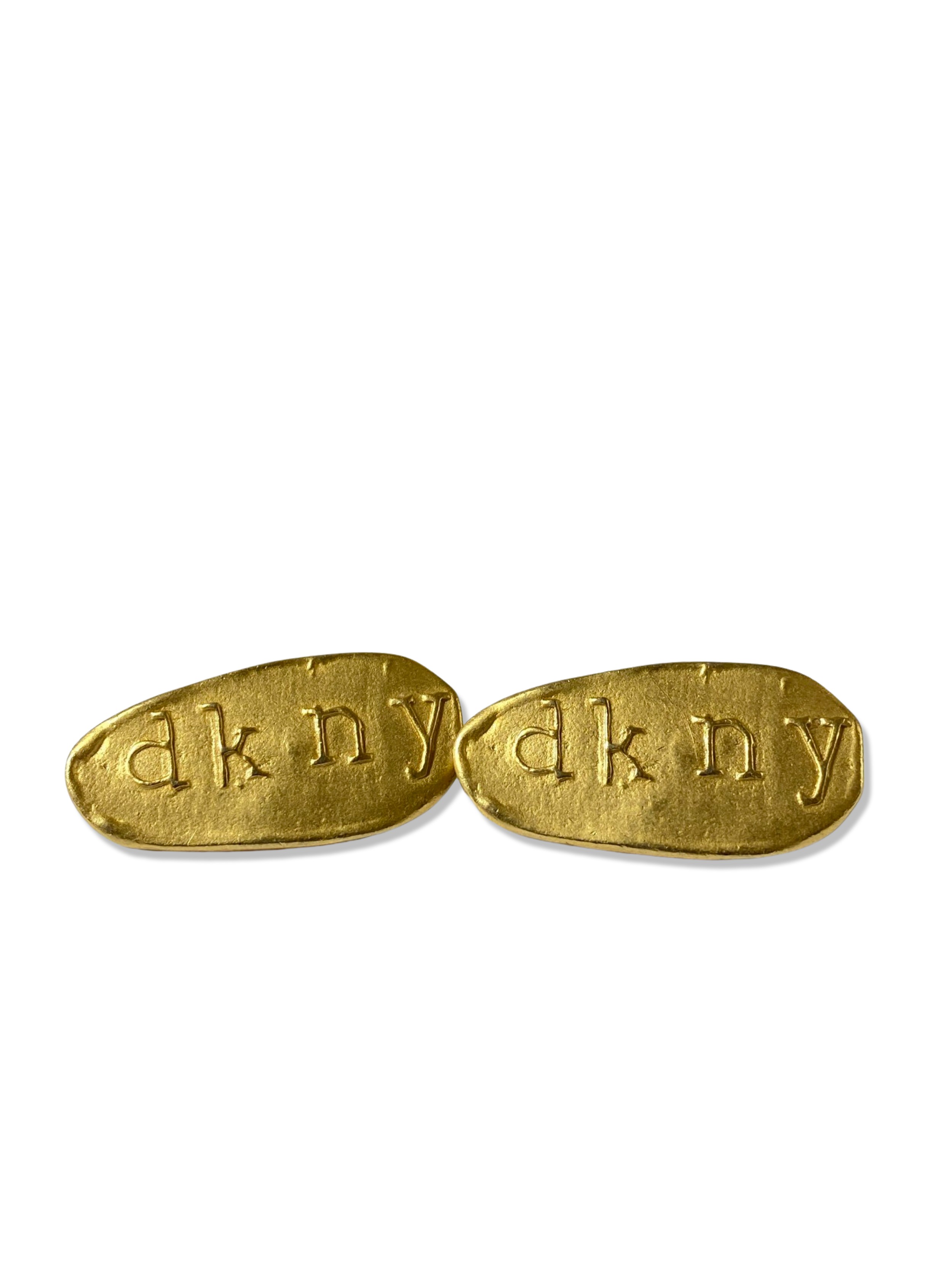 DKNY Gold Tone Clip-on Earrings weighing 12.56 grams