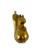9ct Yellow Gold Squirrel Charm weighing 1.2 grams