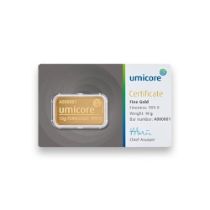 Umicore 999.9 fine gold 10g bar