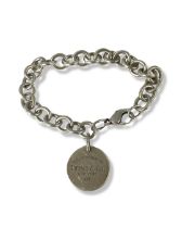 Tiffany & Co Silver Return to Tiffany Bracelet Weighing 37 grams Measuring 20cm in length