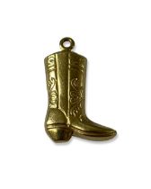 9ct Yellow Gold Cowboy Boot Charm Weighing 0.67 grams