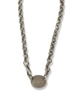Tiffany & Co Silver Return to Tiffany Round Tag Necklace Weighing 54.11 grams Measuring 40cm in