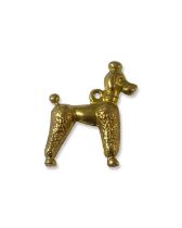 9ct Yellow Gold Poodle Charm Weighing 1.03 grams