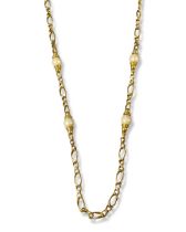 Christian Dior Gold Tone and Faux Pearl Necklace Weighing 69.62 grams and Measuring 91cm in length