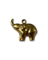 9ct Yellow Gold Baby Elephant Charm Weighing 0.65 grams