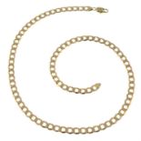 (58397) A 9ct gold curb-link chain.