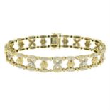 An 18ct gold brilliant-cut diamond bracelet.