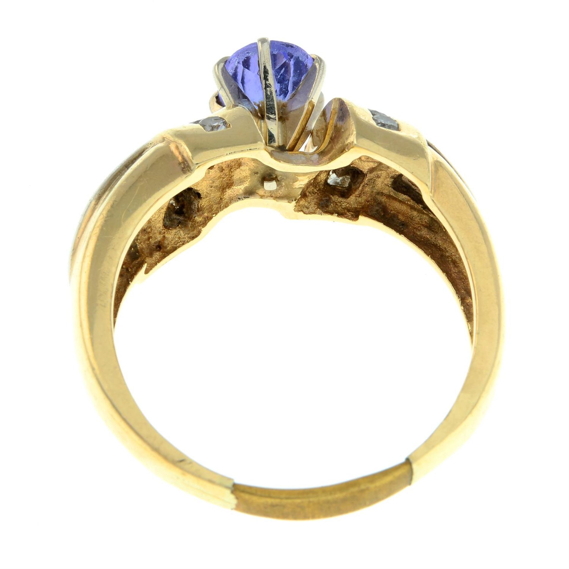 A tanzanite and diamond dress ring. - Image 2 of 2
