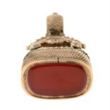 A 19th century carnelian seal fob.