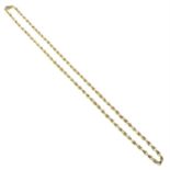 A 9ct gold fancy-link chain necklace.