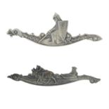 Two Scandinavian early 20th century silver brooches.