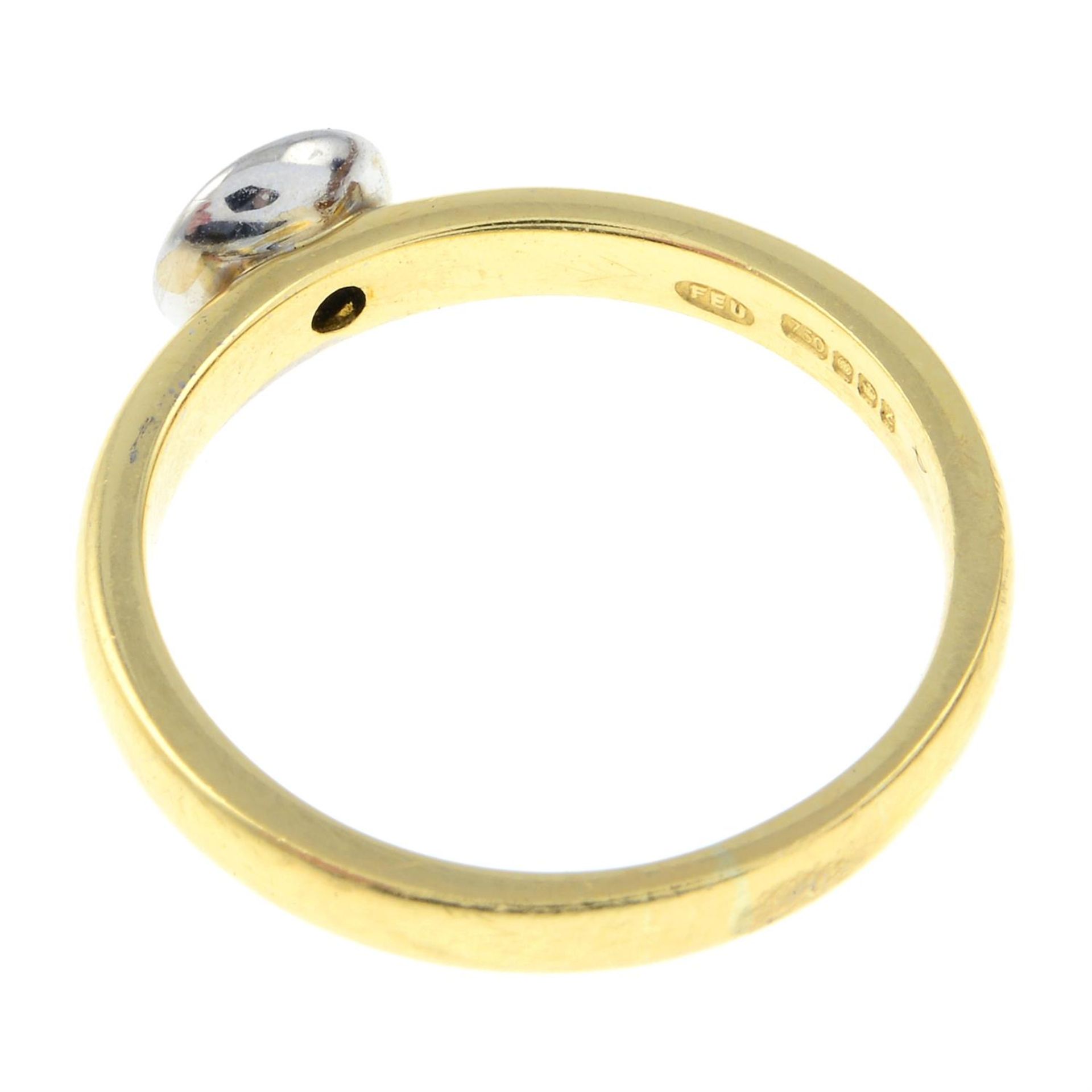 An 18ct gold brilliant-cut diamond single-stone ring. - Image 2 of 2