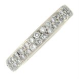 An 18ct gold brilliant-cut diamond two-row half-eternity ring.