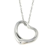 An 'open heart' pendant, with chain, by Elsa Peretti for Tiffany & Co.
