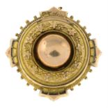 A late Victorian gold foliate brooch.