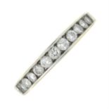 A brilliant-cut diamond half eternity ring.