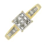 A vari-cut diamond dress ring.