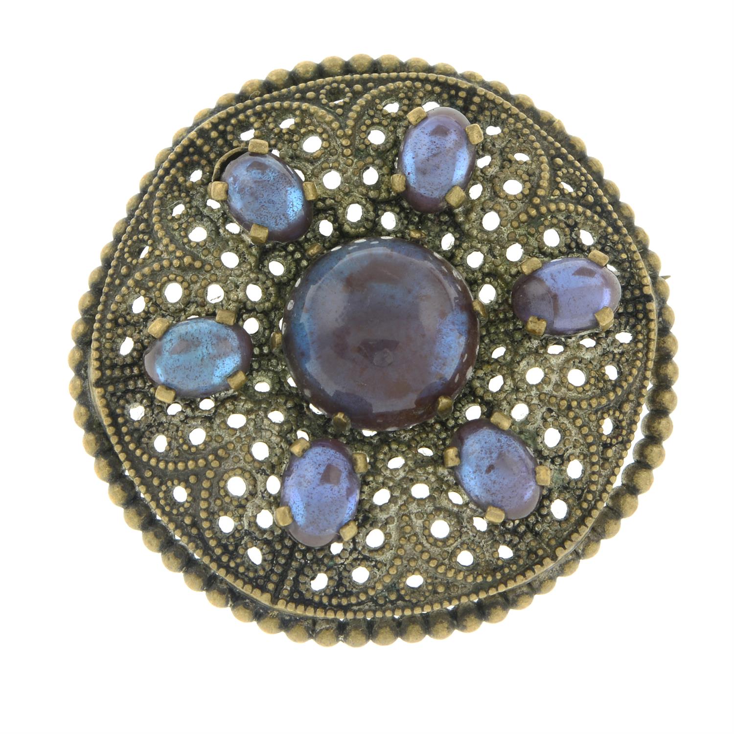 A 19th century saphiret brooch.