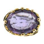 An early 20th century amethyst brooch.