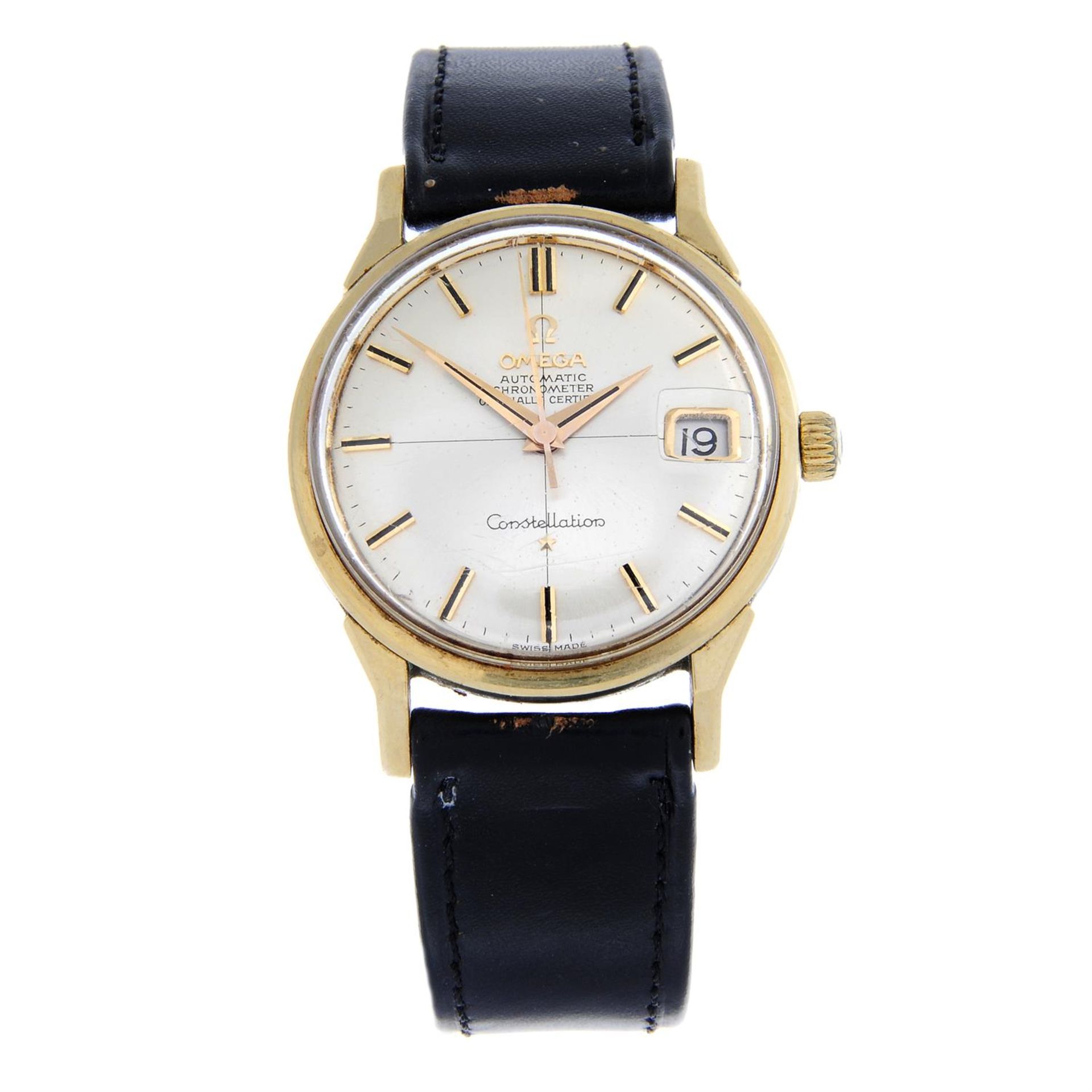 OMEGA - a gold plated Constellation wrist watch, 34mm.