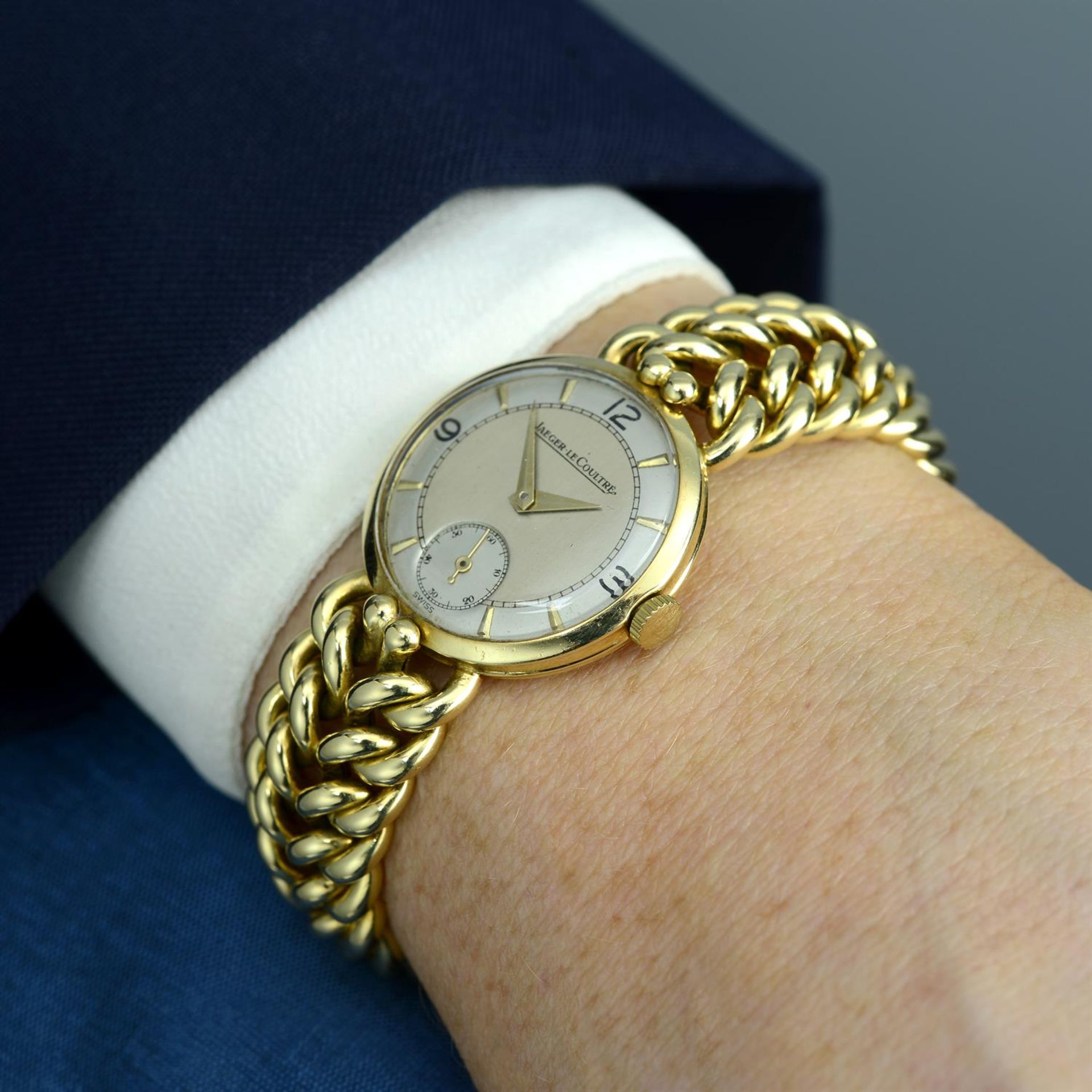 JAEGER-LECOULTRE - a yellow metal bracelet watch, 25mm. - Image 5 of 5