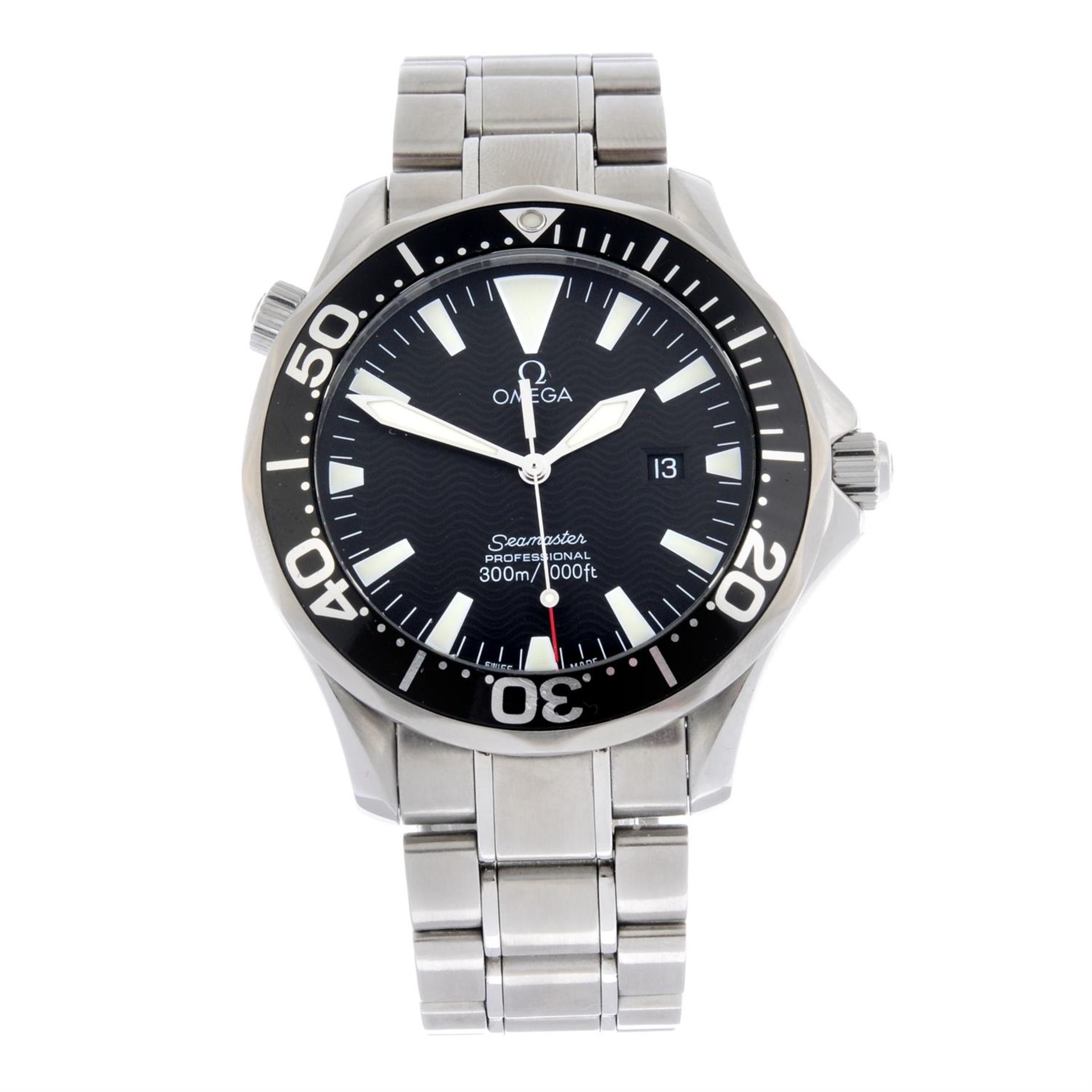 OMEGA - a stainless steel Seamaster bracelet watch, 41mm.