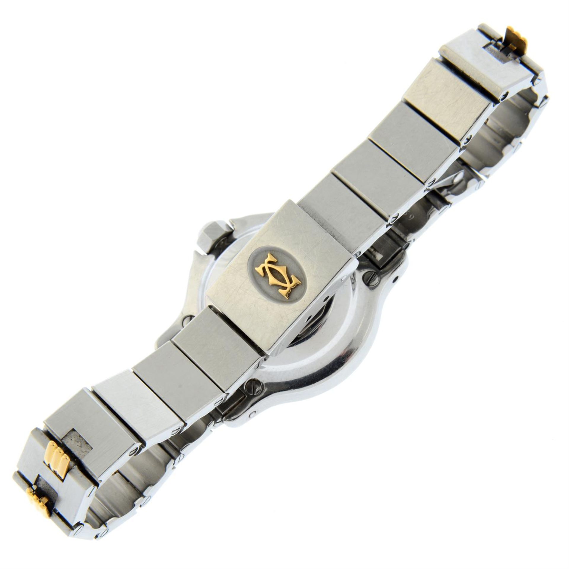 CARTIER - a bi-metal Santos Octagon bracelet watch, 24mm. - Image 2 of 5