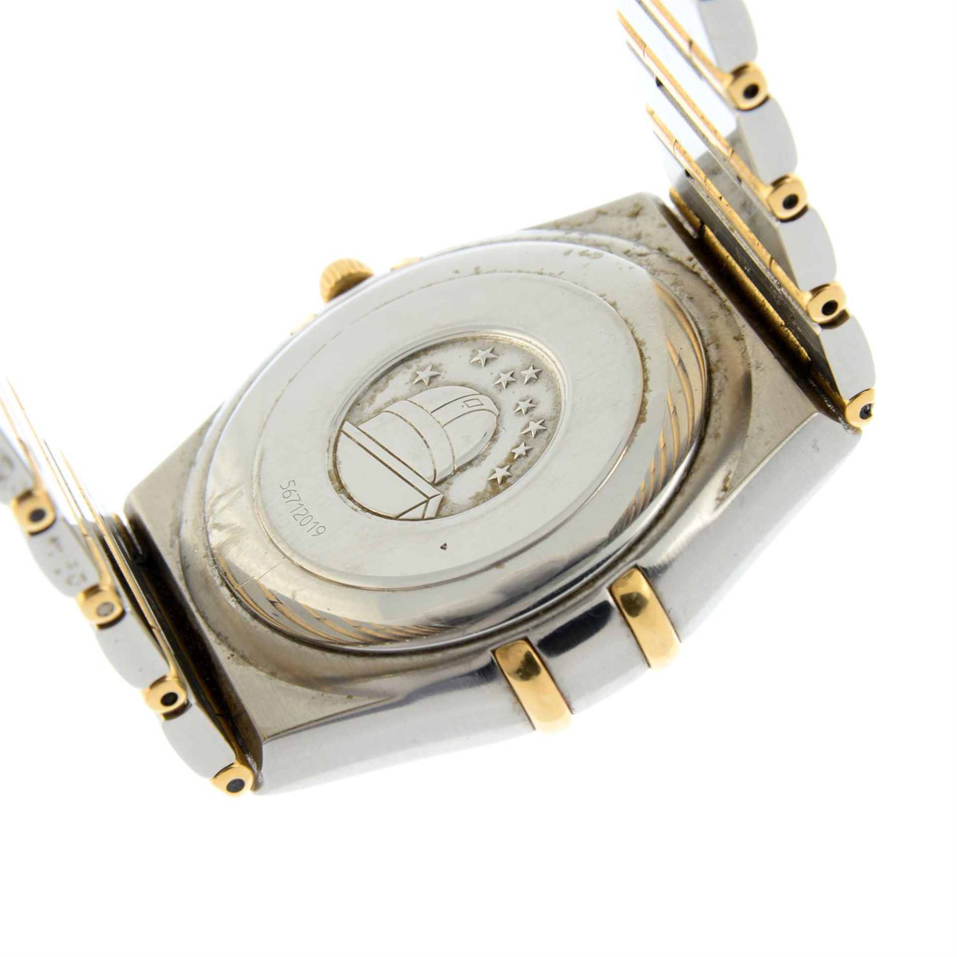 OMEGA - a bi-metal Constellation Calendar bracelet watch, 35mm. - Image 4 of 6