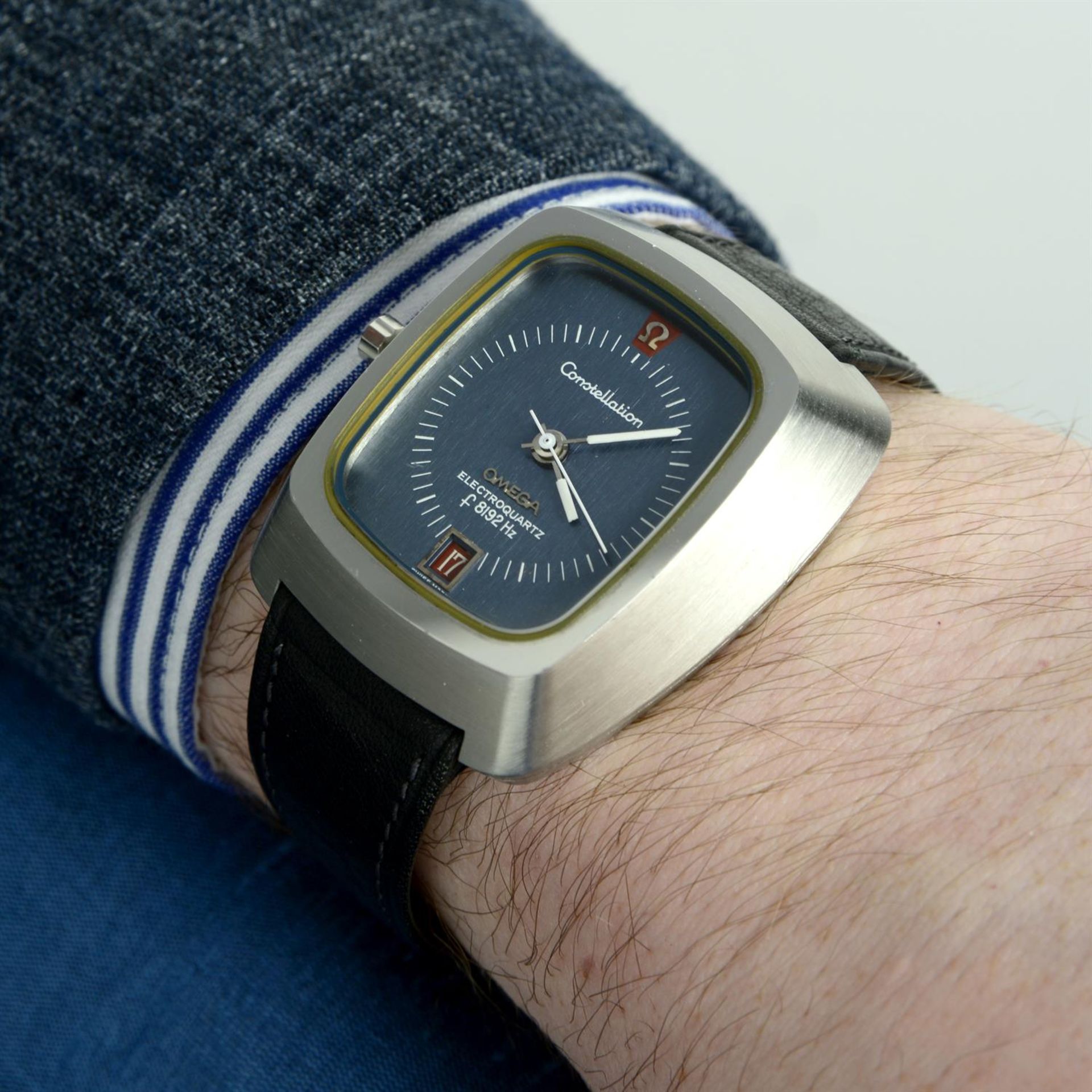 OMEGA - a stainless steel Constellation Electroquartz f8192Hz wrist watch, 37mm. - Image 5 of 6