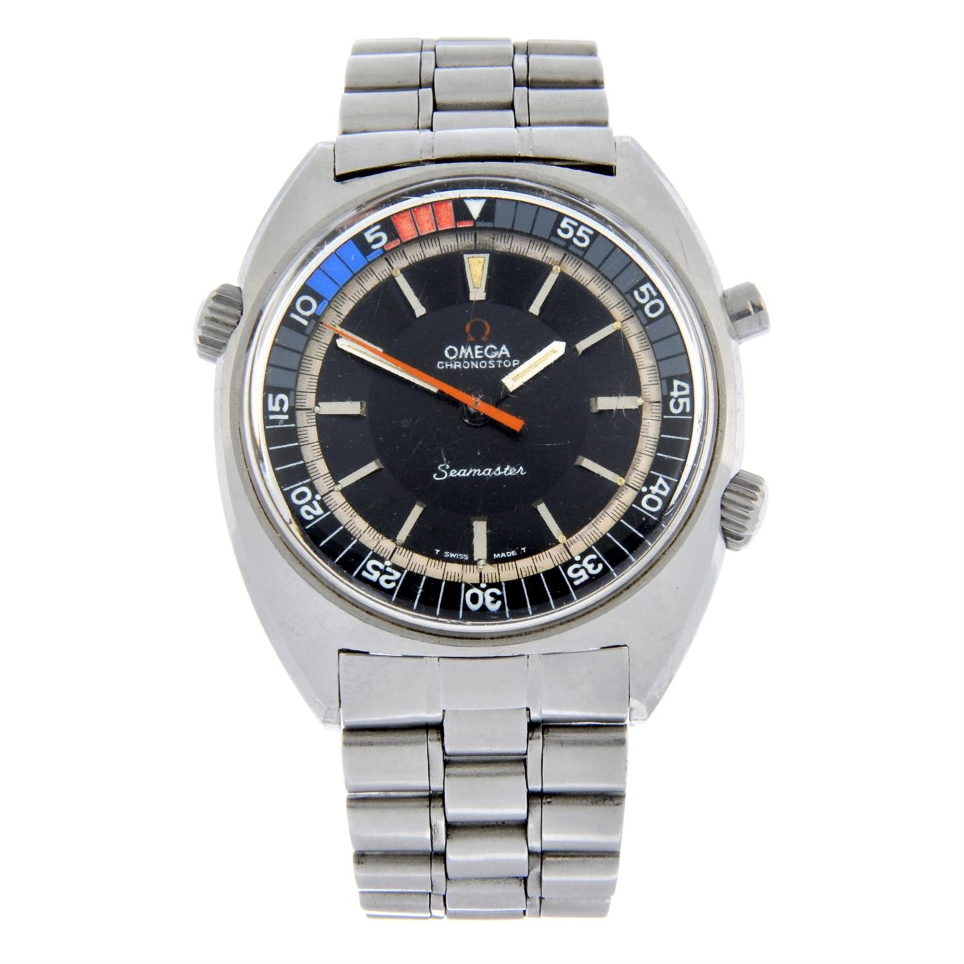 OMEGA - a stainless steel Seamaster Chronostop bracelet watch, 41mm.