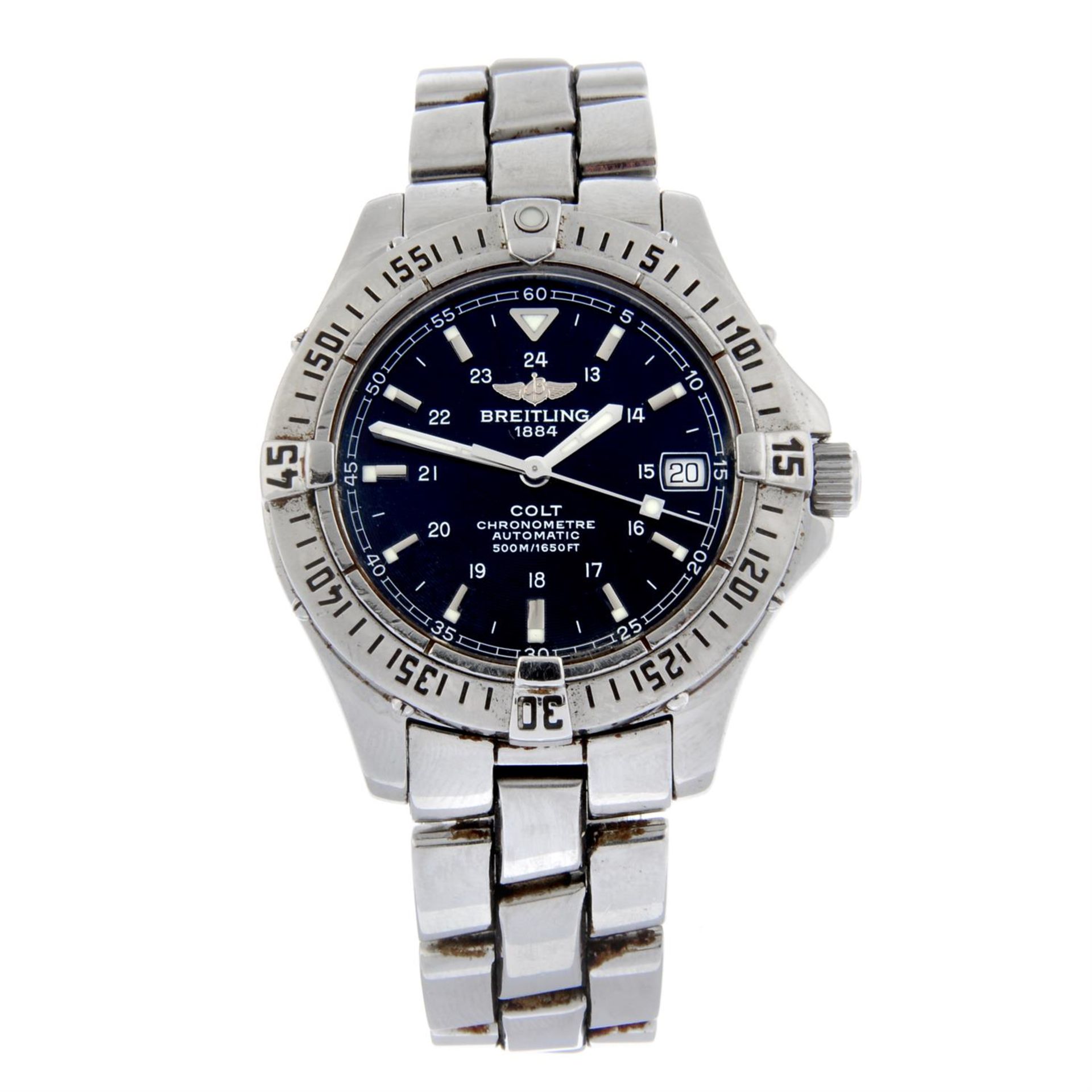 BREITLING - a stainless steel Colt bracelet watch, 38mm.