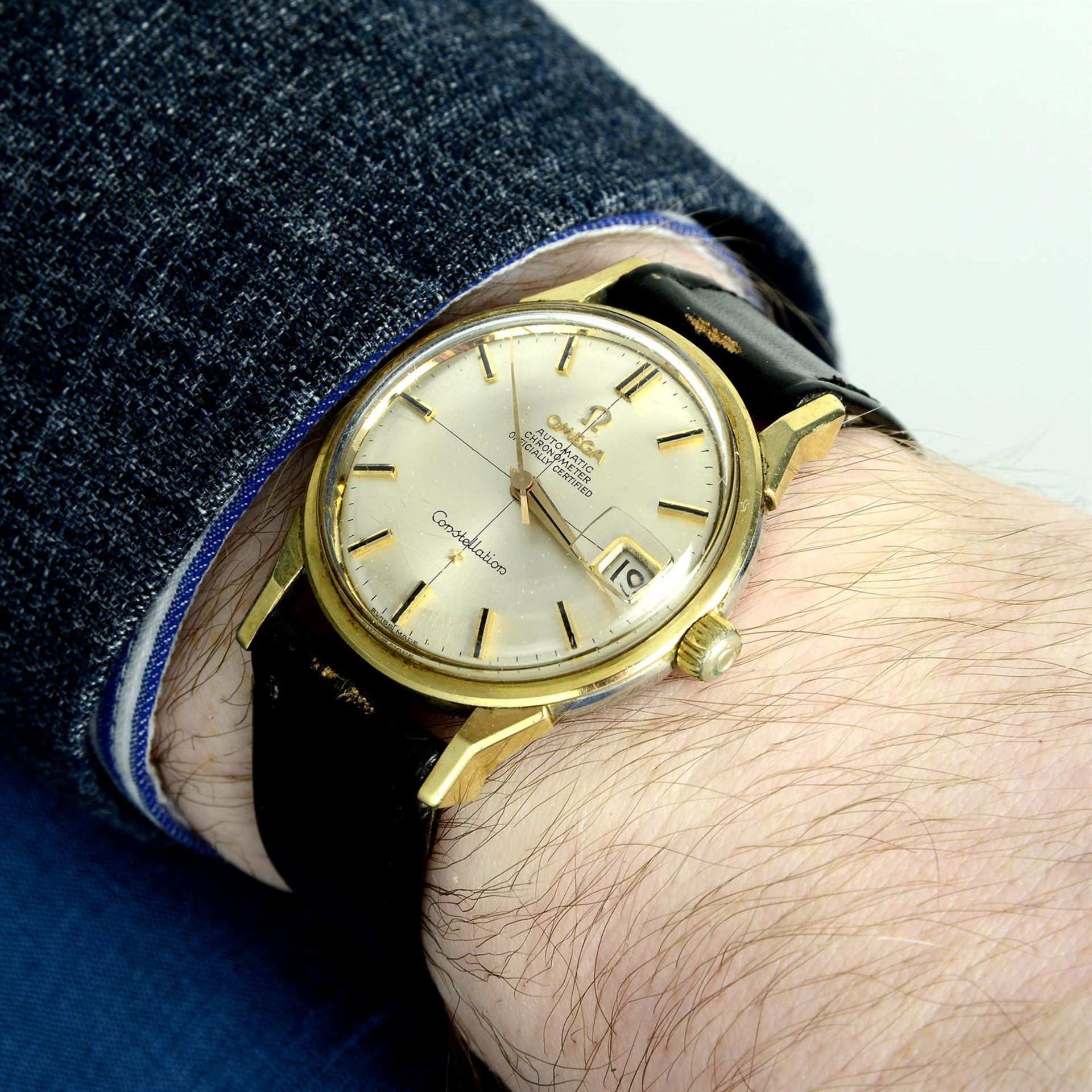 OMEGA - a gold plated Constellation wrist watch, 34mm. - Image 5 of 5