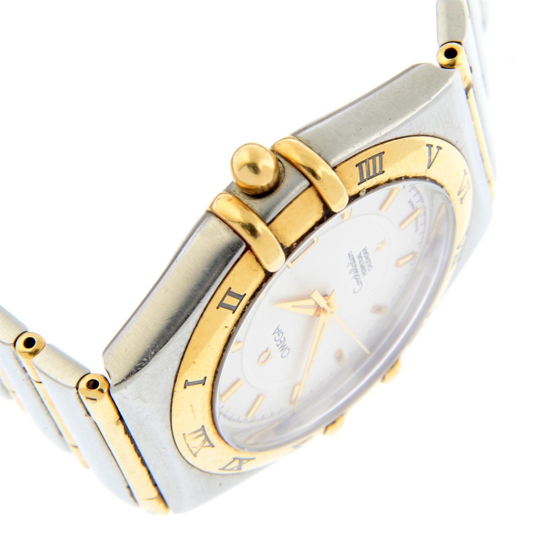 OMEGA - a bi-metal Constellation Calendar bracelet watch, 35mm. - Image 3 of 6